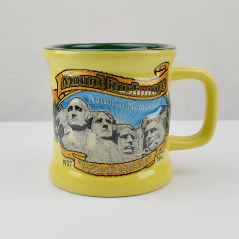 Mount Rushmore 1927-1947 Coffee Mug, Tea Cup Mug, Art Deco Print Mug