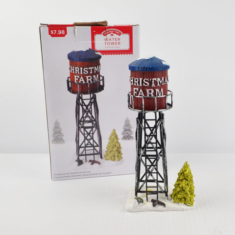 Holiday Time Christmas Village Water Towel - 7" Painted Christmas Farm Tower