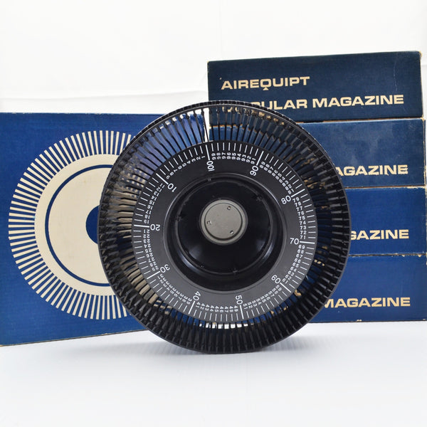 Vintage Airequipt Circular Slide Magazine Carousel Holds 100 Slides Lot of 5