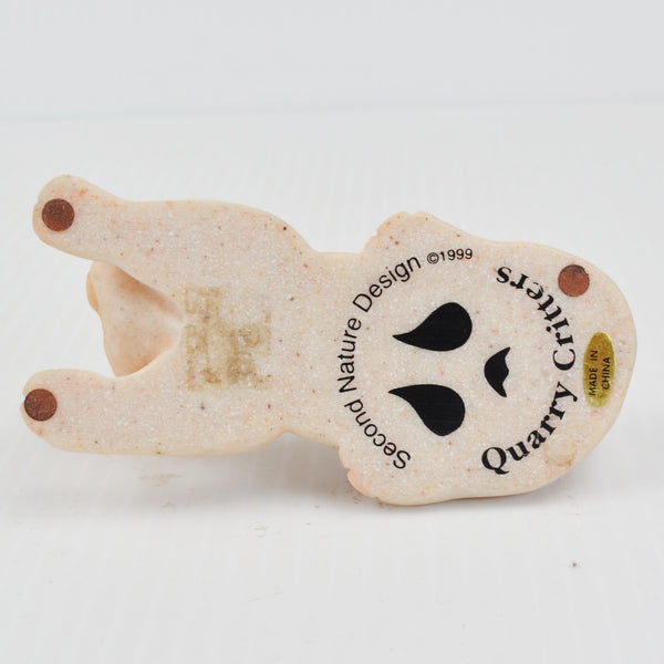 Second Nature Quarry Critters Pig - Laying Stone Pig Figurine - 1999