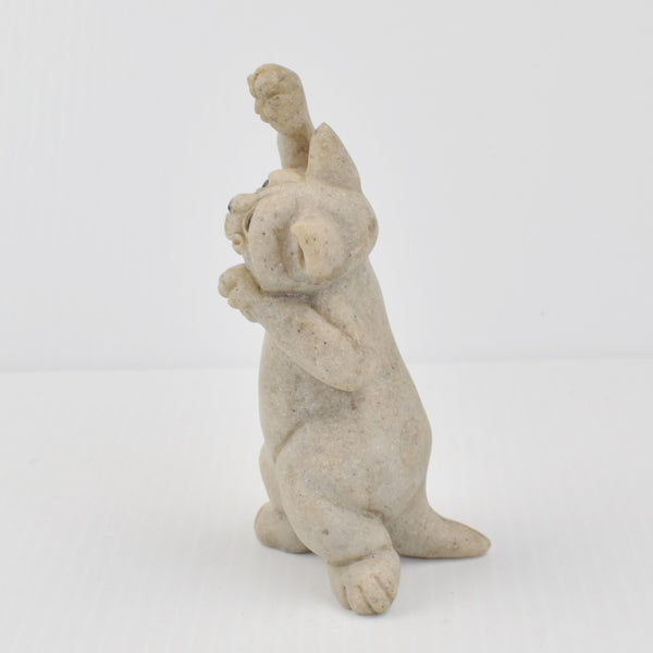 Second Nature Design Quarry Critters Cat Caz - Smiling Standing Cat Figurine