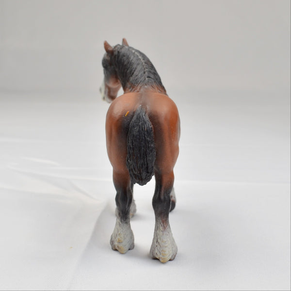 Vintage Schleich Clydesdale Bay Brown White Black Horse Figure Draft Horse 2000