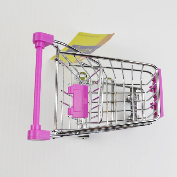 Realistic Mini Metal Shopping Cart Purple - Use with Mini Brands, Elf on a Shelf