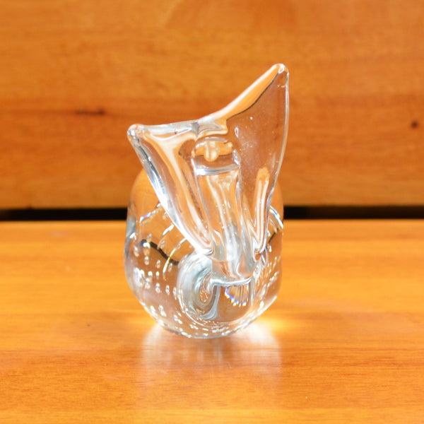 Vintage Blown Art Glass Whale Figurine Paperweight - Bubbles, Flat  Bottom