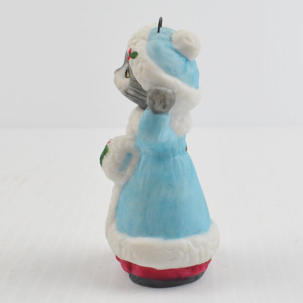 Vintage Hallmark Keepsake Christmas Kitty Ornament - Cat Kitten Christmas 1990