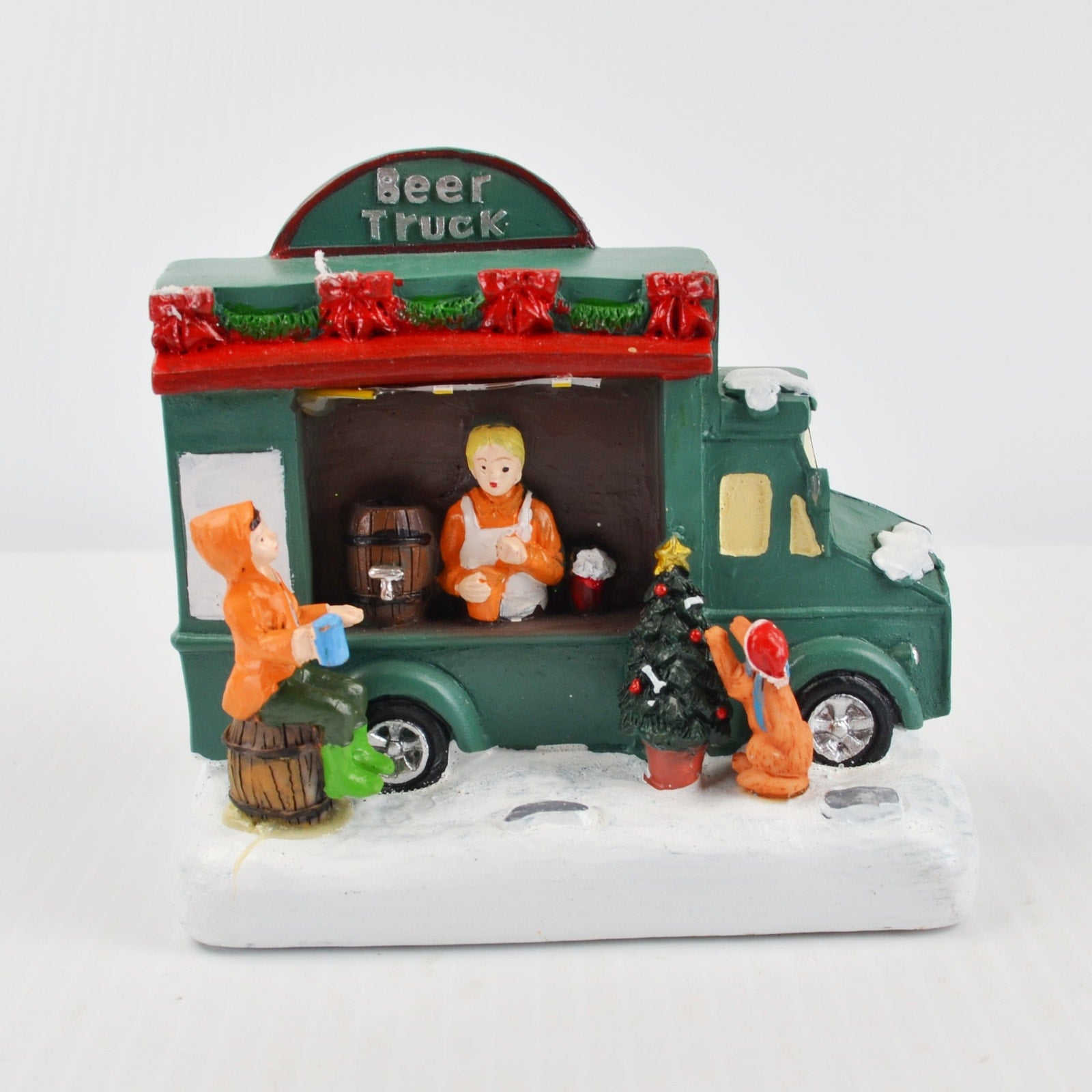 LED Lighted Beer Truck for Christmas Village - 4.5" Button Battery Included