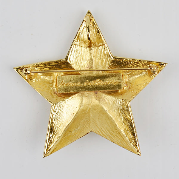 Star Brooch - Scarf Pin, Pendant, Ornament Gold Tone - Christmas Home Interiors