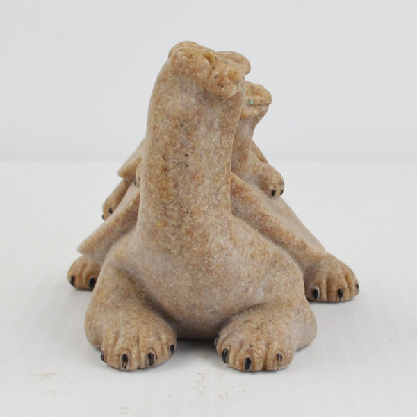 Quarry Critters Turtle Figurine "Tory & Taz" 2000 Carrying Second Nature Design