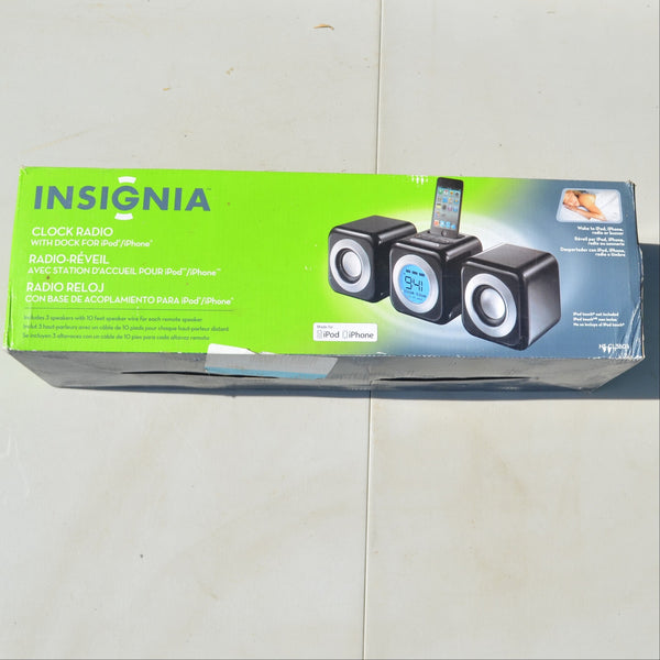 Insignia Clock Radio with Detachable Speakers