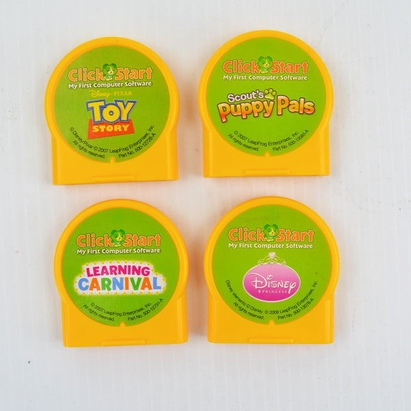 4 Click Start My First Computer Game Cartridges Leap Frog 2007 Toy Story, Disney