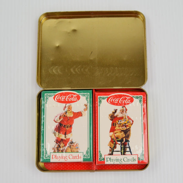 Vintage Coca-Cola Nostalgia Playing Cards - 3 Tins, 6 Sealed Decks 1994, 95, 96