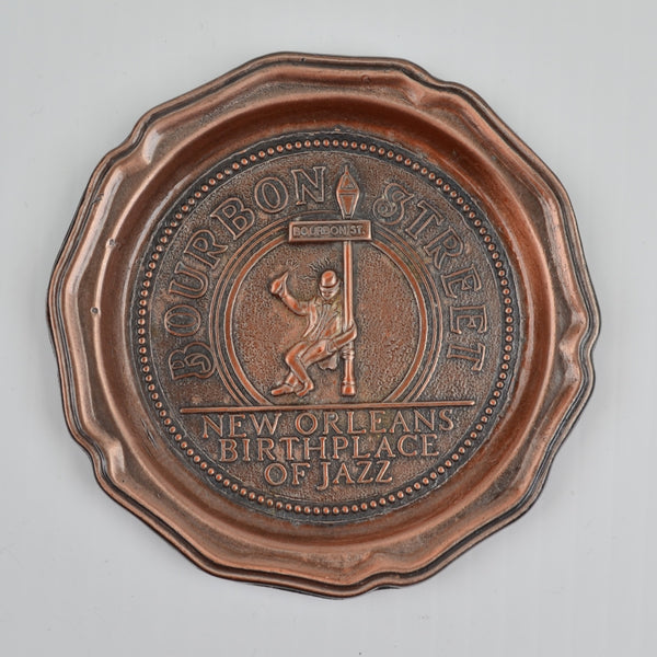 Vintage New Orleans Copper On Pewter Coasters Made In USA Lot of 3