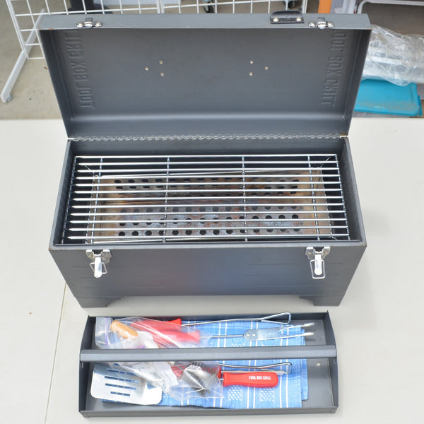 Toolbox Portable On The Go Outdoor Charcoal Barbecue Grill - BBQ