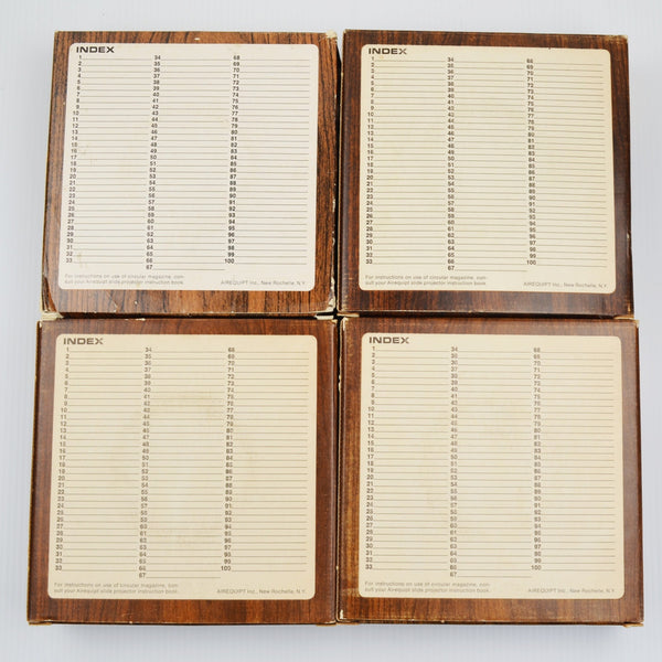 Lot of 5 Vintage Airequipt Circular Slide Magazine Carousel Holds 100 Slides