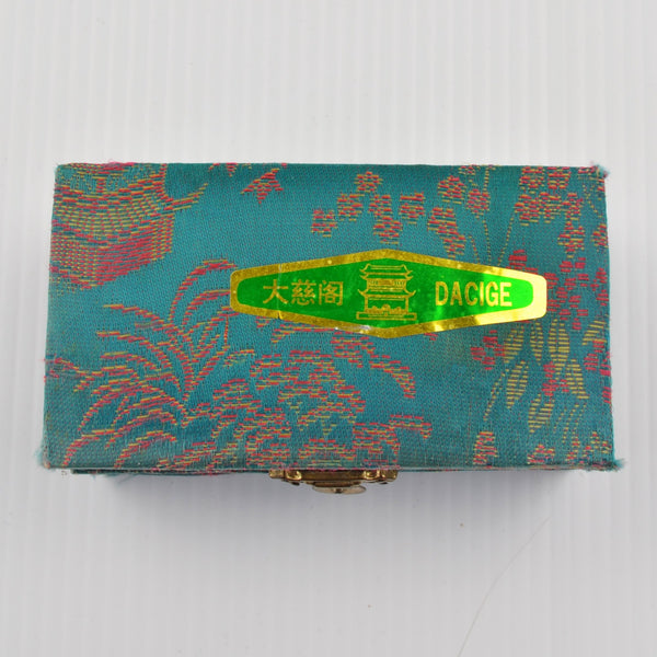 Vintage Sun Moon Musical Chinese Baoding 1.5" Meditation Balls Chimes Silk Box