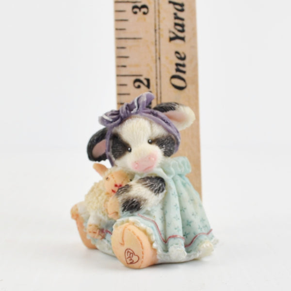 Mary’s Moo Moos “Moo Moo Had A Little Lamb” 1994 Enesco Girl Cow Lamb Figurine