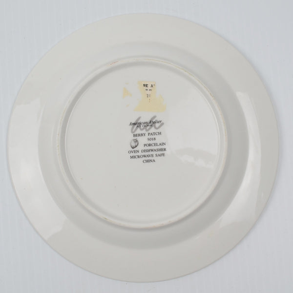 American Atelier Berry Patch 2 Dessert Plates Blackberry Blueberry - 8.25”
