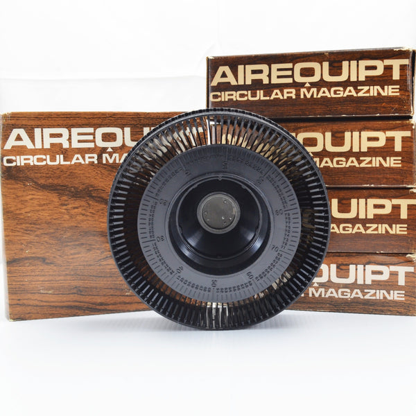 Lot of 5 Vintage Airequipt Circular Slide Magazine Carousel Holds 100 Slides