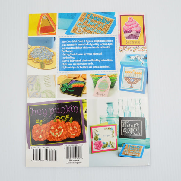 Annies Easy Cross Stitch Cards Tags & Holiday Plastic Canvas Coasters - Lot of 2