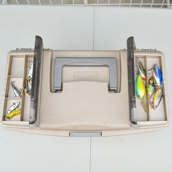 Plano Multi-Drawer Guide Series Fishing Tackle Box - With Lures, Tackle - Gray