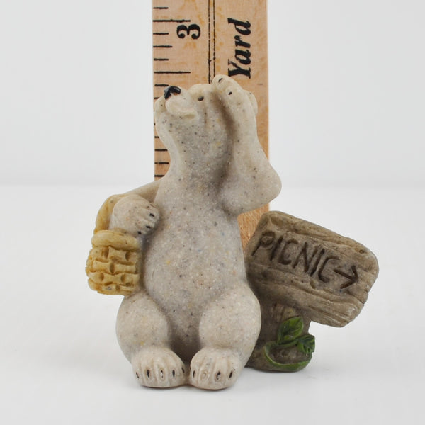Second Nature Design Quarry Critters Blossom Bear - Picnic Bear Figurine 2003