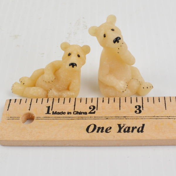 Second Nature Design Quarry Critters Miniature Polar Bear Figurines - Lot of 2