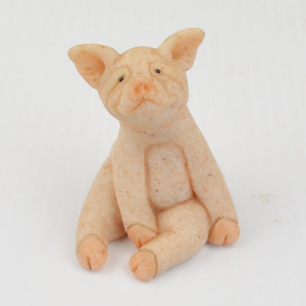 Second Nature Design Quarry Critters Pixy Pig - Sitting Pig Figurine 2000