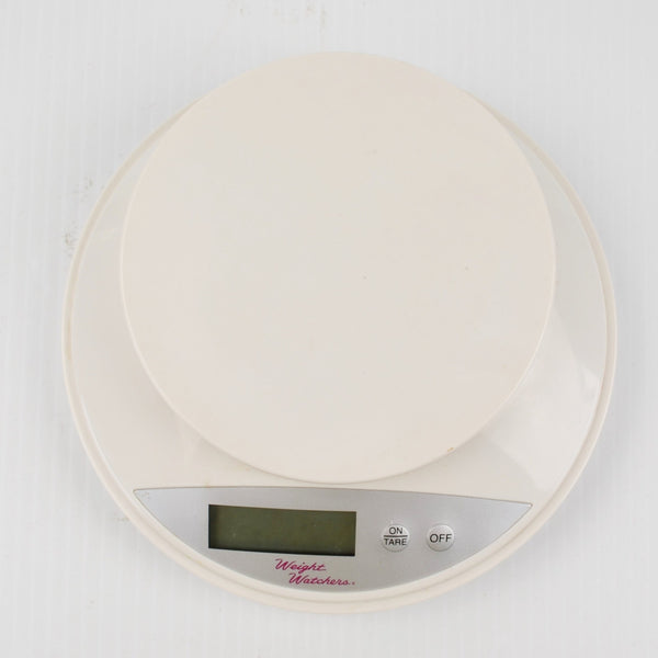 Vintage Weight Watchers Electronic Food Scale - Round White Scale