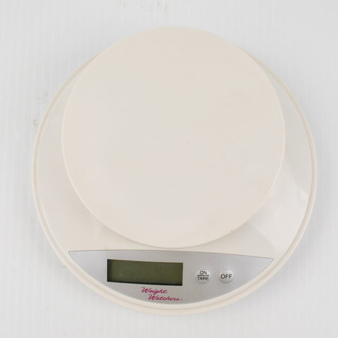 Vintage Weight Watchers Electronic Food Scale - Round White Scale