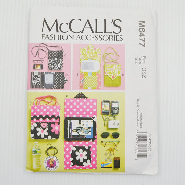 Lot of 4 Butterick McCalls Craft Sewing Patterns - Totes, Organizers, Accs - CUT