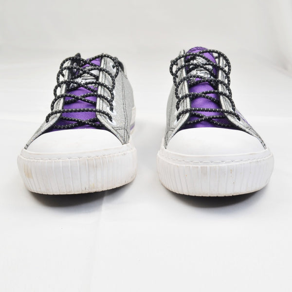 Foco TCU Horned Frogs Glitter Purple/Silver Sneakers Womens Size 9 - Lock Laces