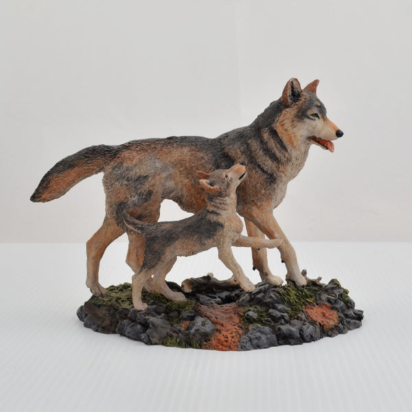 Hamilton Wolves of the Wilderness Collection Figurine Wolf Pups First Adventure