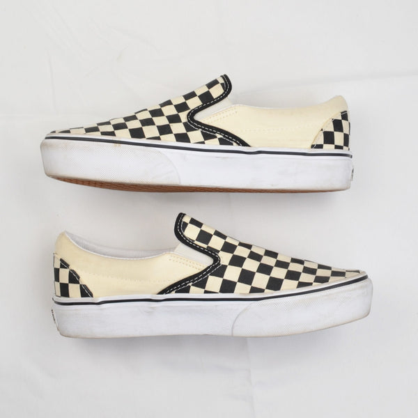 Vans Classic Slip On Sneakers Checker Board Black & White Men’s 8.5 Women’s 10