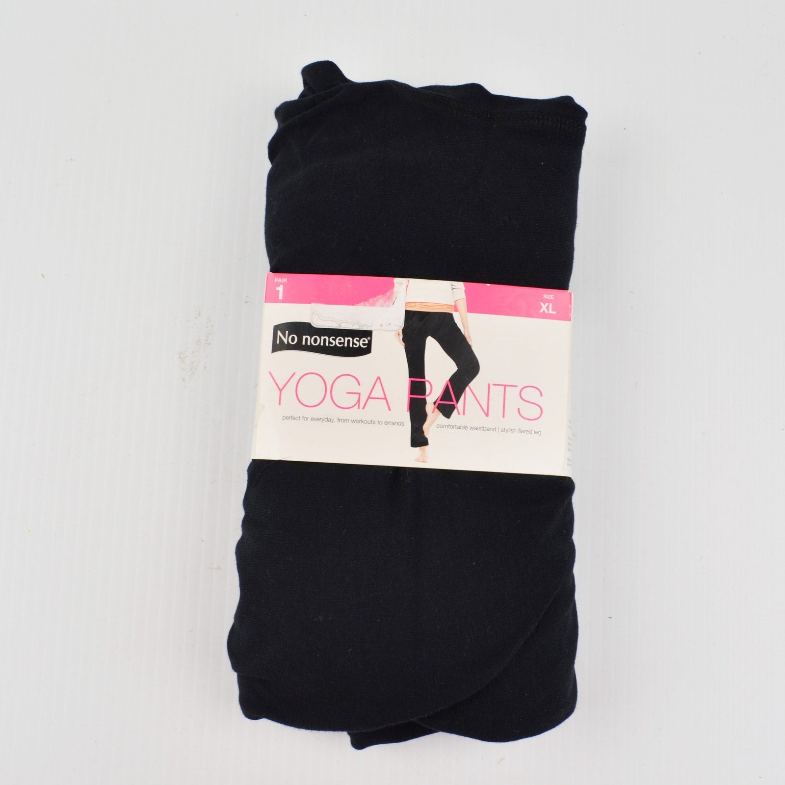 No Nonsense Women's Sport Yoga Pant Legging, Black - Size XL 16-18