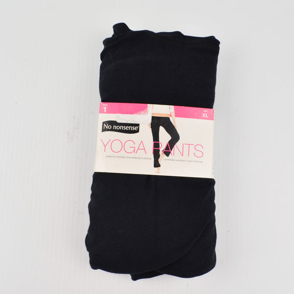 No Nonsense Women's Sport Yoga Pant Legging, Black - Size XL 16-18