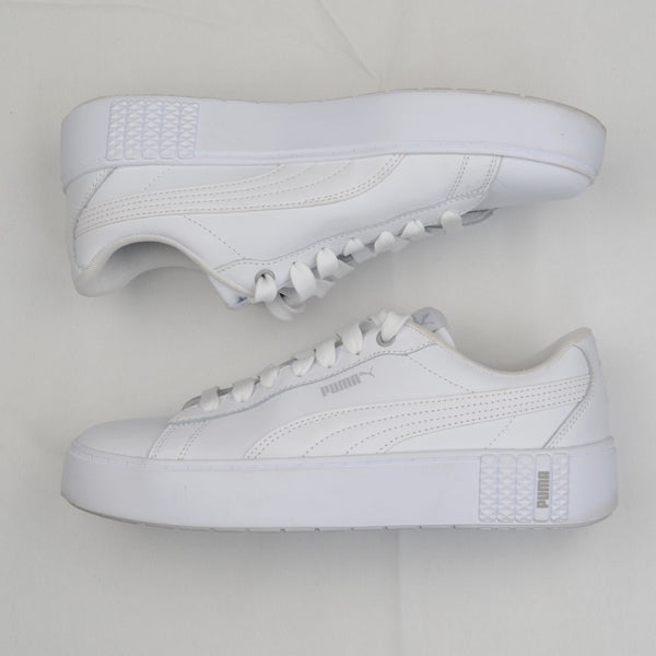 PUMA Women's Smash Platform Lifestyle Shoes White 394006-01 Size 10 Sneakers