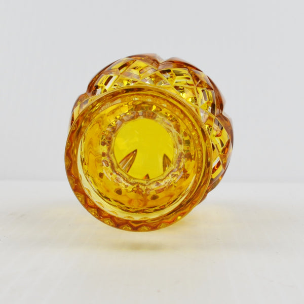 Waterford Crystal Gold Egg, Waterford Lismore Faceted Egg on Stand, Bohemian