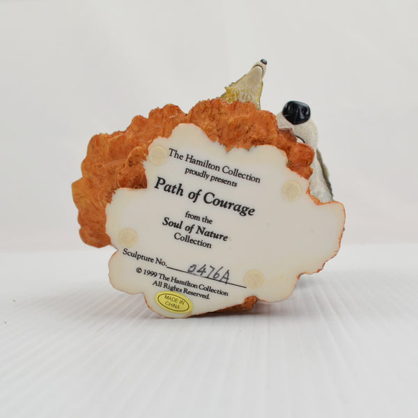 Hamilton Wolf Sculpture Figurine Path of Courage - Soul of Nature Collection 99