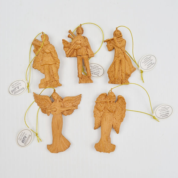 Bradford Exchange Set Of 5 Hawthorne Village Angel Musicians Christmas Ornaments