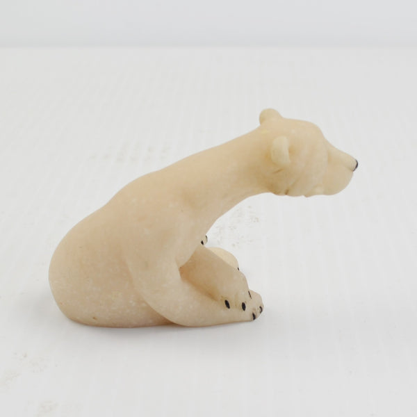Quarry Critters Polar Bear Pam - Sitting Bear Figurine 2000 Second Nature Design