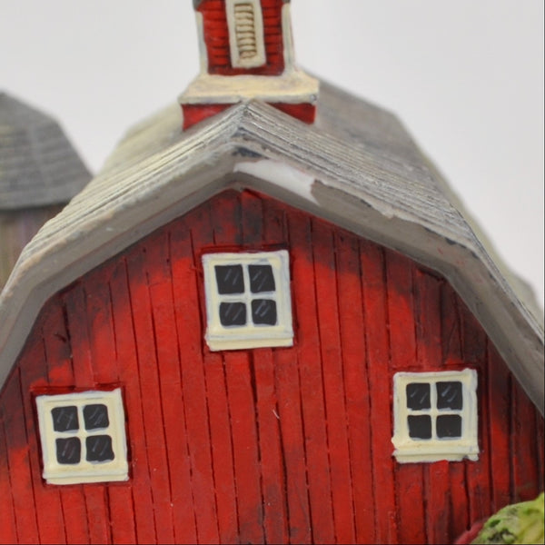 2001 Franklin Mint Coca-Cola "Rural Refreshment" Barn Sculpture - Silo, Tractor