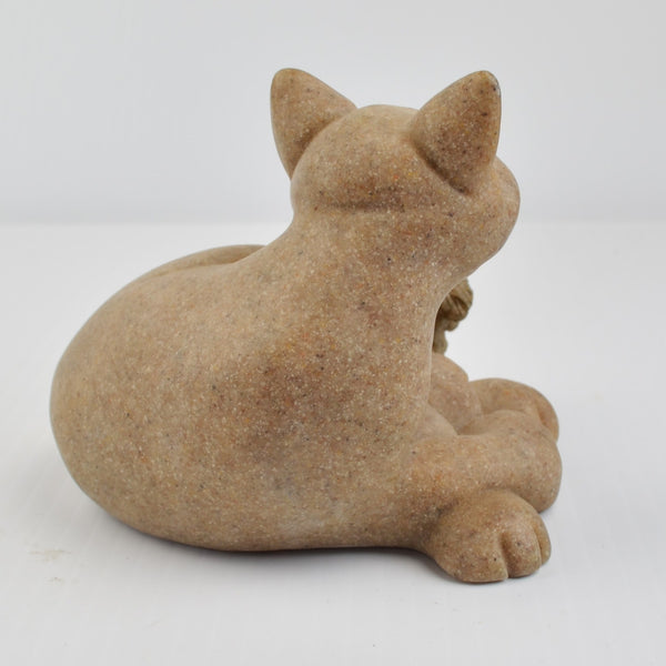 Second Nature Design Quarry Critters Cat Cira, Dog Don, Cat Cuddle Figurine 2001