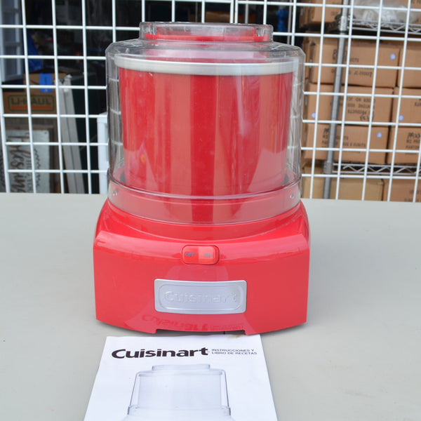 Cuisinart ICE-20 Automatic Yogurt Sorbet Ice Cream Maker Machine 1.5 Qt. - RED