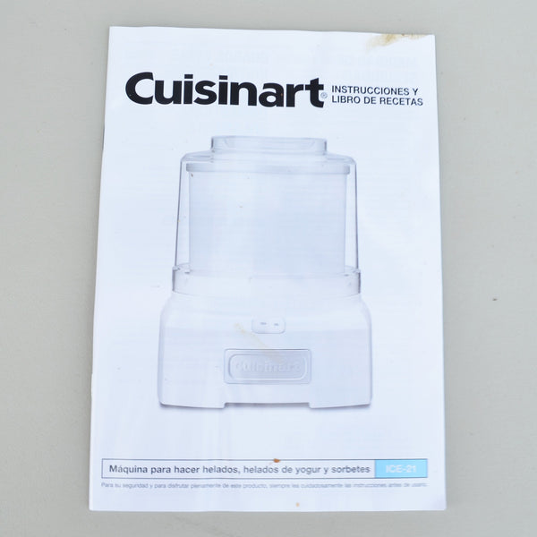 Cuisinart ICE-20 Automatic Yogurt Sorbet Ice Cream Maker Machine 1.5 Qt. - RED