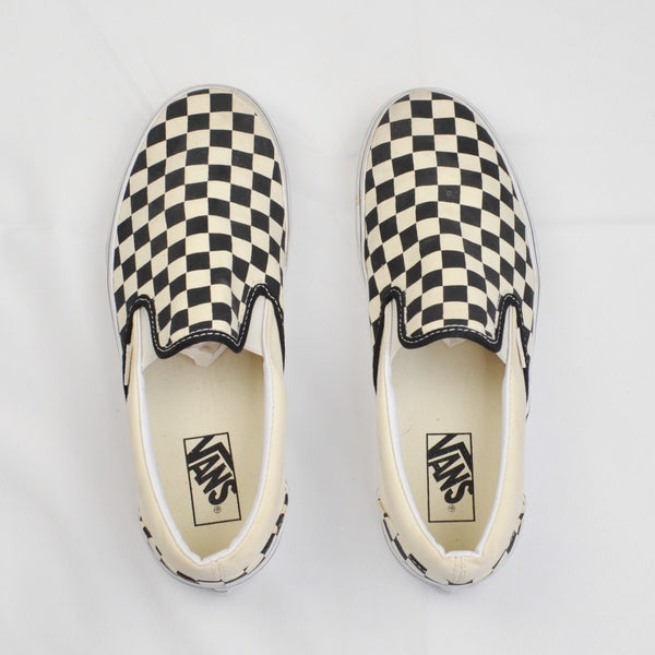 Vans Classic Slip On Sneakers Checker Board Black & White Men’s 8.5 Women’s 10