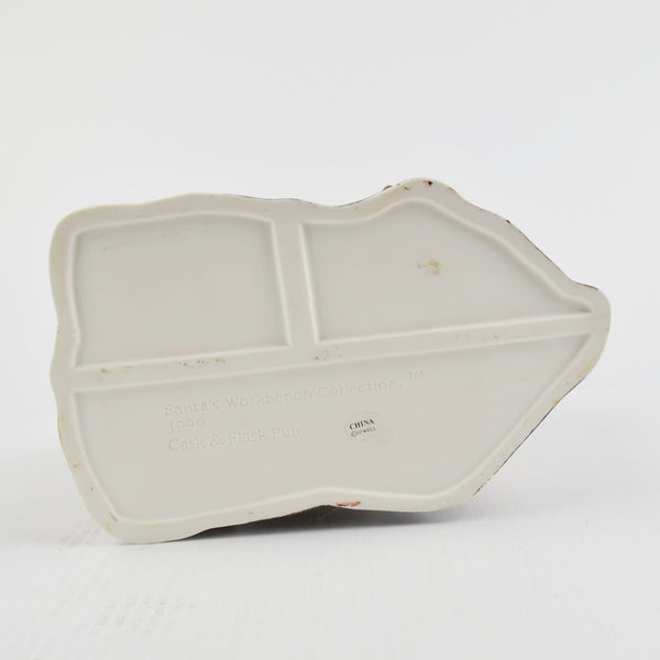 Santa's Workbench Collection Victorian Cast & Flask Pub 1999 - New LED Light