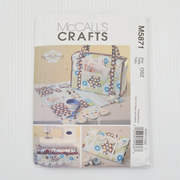 Lot of 4 Butterick McCalls Craft Sewing Patterns - Totes, Organizers, Accs - CUT