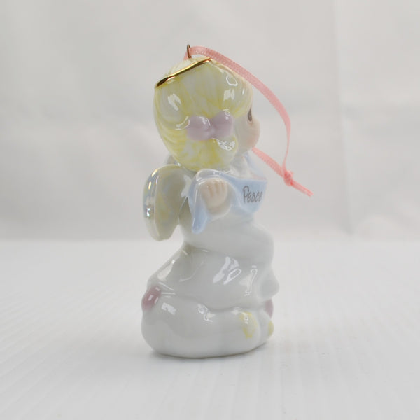 Vintage Christmas Ornament Precious Moments Porcelain Angel Peace on Earth 1998