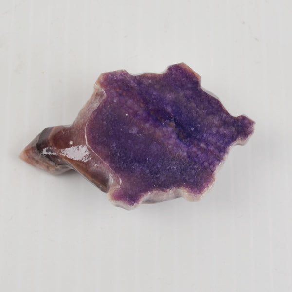 Vintage Hand Carved Marble Stone Sea Turtle Figurine Carving - Purple 2.75"
