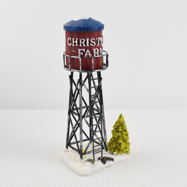 Holiday Time Christmas Village Water Towel - 7" Painted Christmas Farm Tower